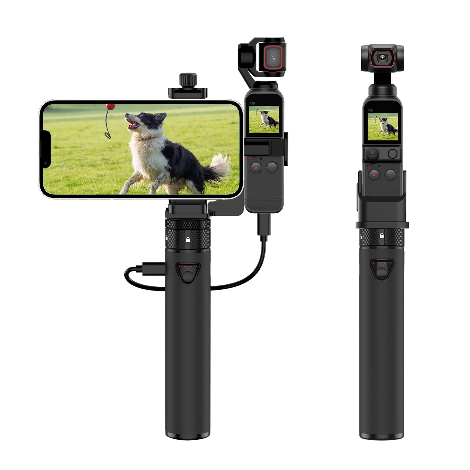 Charging Stick for DJI OSMO Pocket, 5000mah Power Charger Compatible with DJI Osmo Pocket 2/Osmo Pocket 1,Power Stick with Phone Holder for Osmo Pocket Camera Upgrade Version