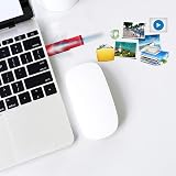 SunData 64GB USB 3.0 Flash Drive 3 Pack Metal Swivel Thumb Drive Black Blue Red view 3