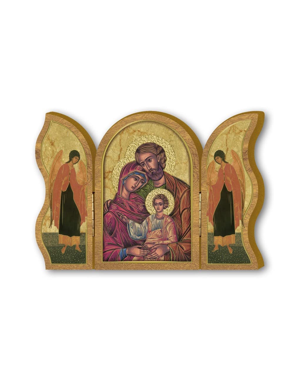 BONELLA BROTHERS Bonella Brothers | Devotional wooden triptych of the Holy Family 6x9cm | Made in Italy