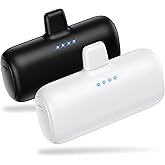 [2-Pack] Mini Portable Charger for iPhone,5200mAh Ultra Compact PD Fast Charging Power Bank,Plug-in Battery Pack Travel Cordless Phone Charger,Compatible with iPhone 14/14Pro/13/12/11/X/8/7/6plus etc