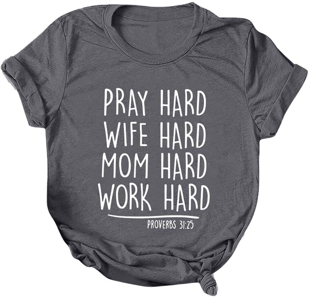 Women's Cute Casual Tops Tees Funny Blouse Tees Short Sleeve Christmas Long Sleeve T-Shirt Love Graphic Tees Tops