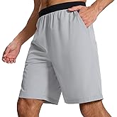 SNOWTEN Men's Running Athletic Workout Gym Shorts Lightweight Quick Dry for Men Active with Hidden Zip Pocket