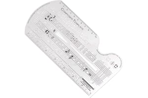 Lexziuo 1PCS Music Composition Stencil, Quick & Easy Writing Template for Drawing Accurate Music Notes, Symbols and Staff Lin