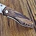 Enlan M011 Pocket Knife with Stainless Steel Blade and Zebra Wood Handle Outdoor Camping EDC Hand Tool Folding Knife with Clip (Plain)