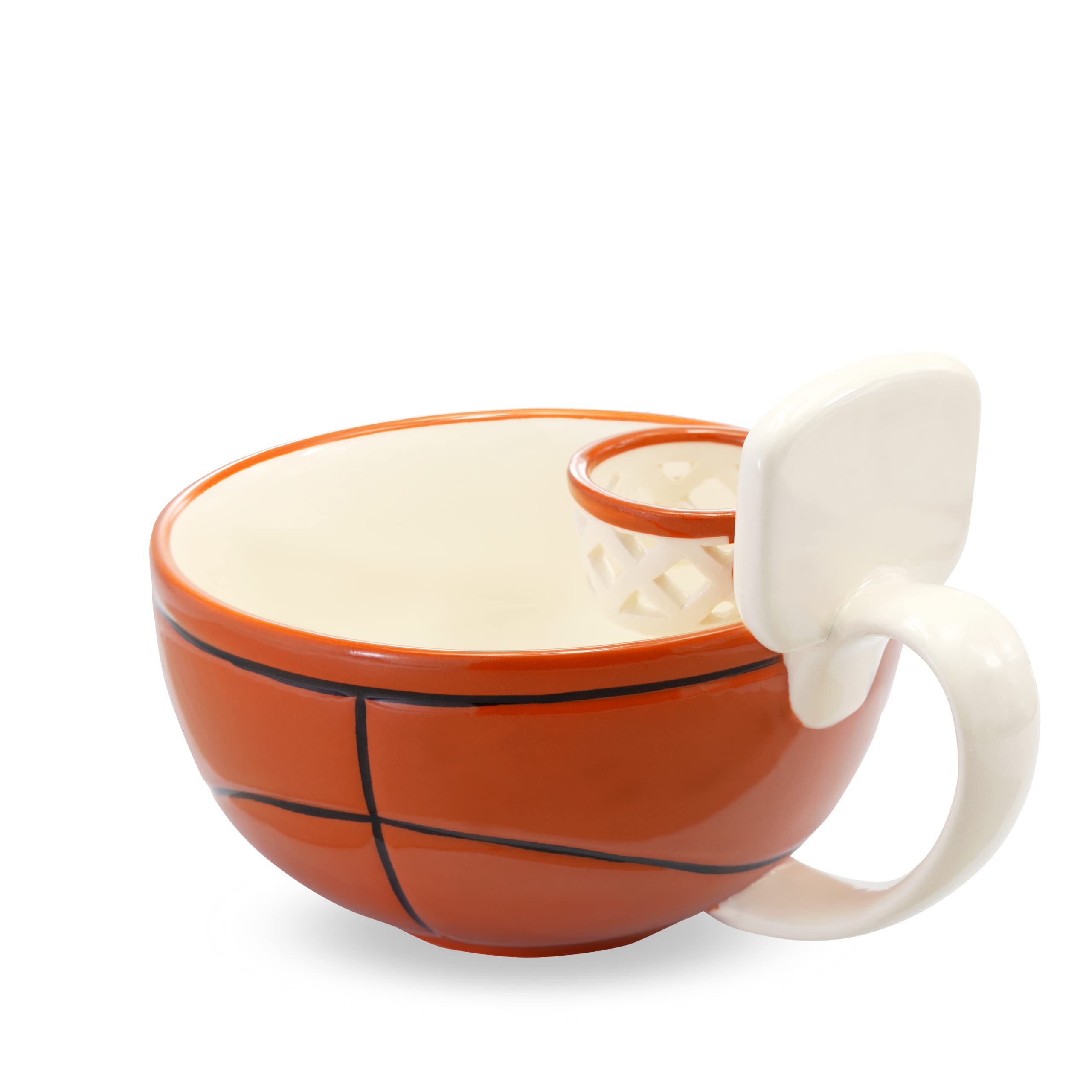 MAX'IS Creations The Mug with a Hoop Basketball Mugs Novelty Coffee Mugs Hot Chocolate Mug Coach Sports Basketball Gifts for Boys 8-12 Accessories Stuff, Funny Christmas Gifts for Kids Family, 16oz
