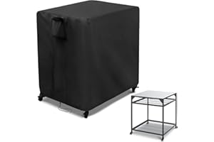 Kingling Outdoor Pizza Oven Table Cover for Ooni Large Table, Waterproof Outdoor Grill Prep Table Cover Pizza Oven Stand Cover - 32''L x 32''W x 35''H