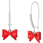Betsey Johnson Women's Kick Off Bow Dangle Earrings