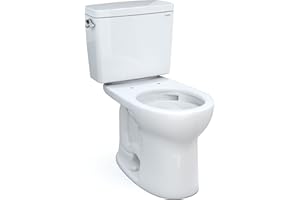 TOTO Drake Two-Piece Round 1.28 GPF Universal Height TORNADO FLUSH Toilet with CEFIONTECT, Cotton White - CST775CEFG#01