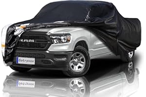 Cotryvox Dodge Ram 1500 Truck Cover Custom Fit 2009-2026 Crew Cab SB (5.75') with Door Zipper, 12 Layers Full Exterior Pickup Truck Cover Waterproof All Weather, for Wind Dust Sun and UV Protection.