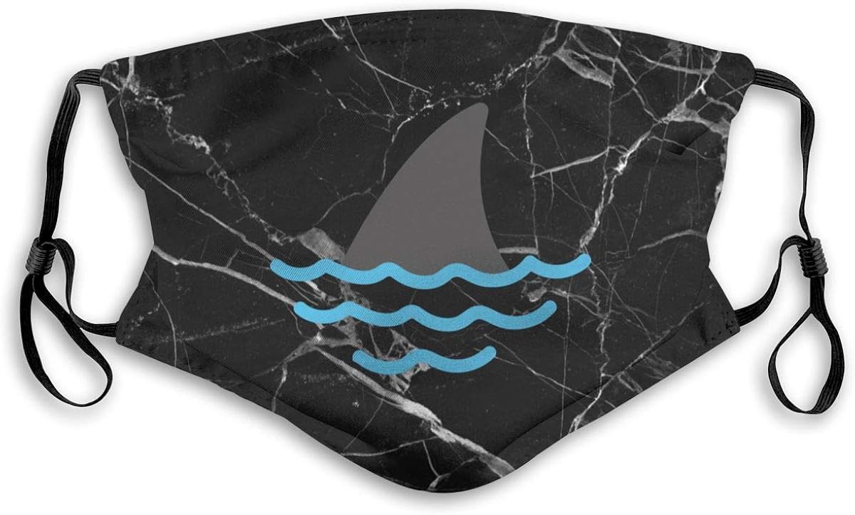 Football Shark Filters Mask Unisex Reusable Mouth Mask for Camping (Mask+2pcs Filters)