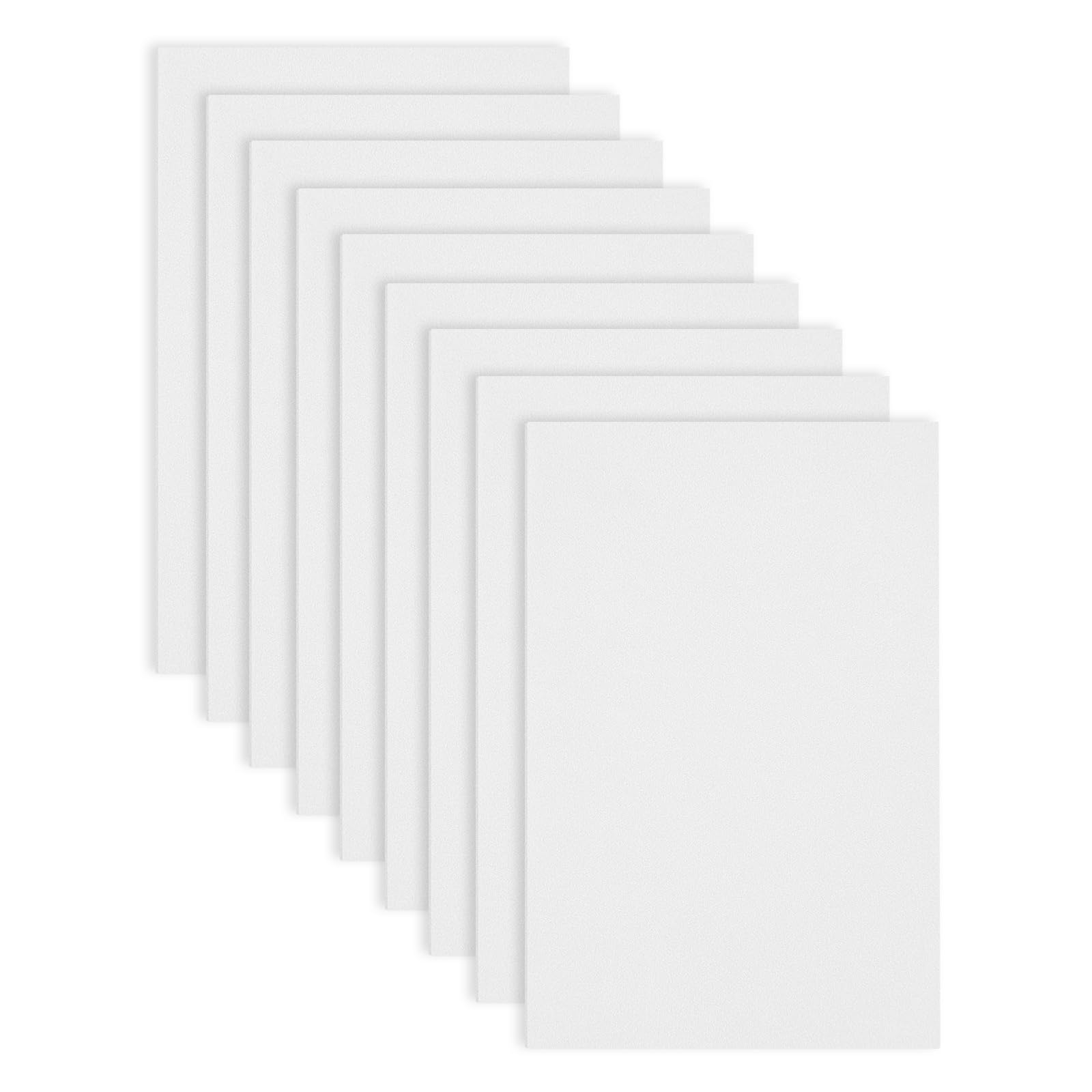 Jtnohx Eva Foam Sheets, 17.78×28.7cm Craft Foam Board, 9 Pcs Colour Eva for Crafts, Thin DIY Material for Art and Scrapbooking(White)