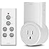 Etekcity Wireless Remote Control Electrical Outlet Switch for Household Appliances, Wireless Remote Light Switch, White (Learning Code, 1Rx-1Tx)
