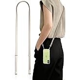 Foenor Magnetic Crossbody Strap for iPhone 17/Pro/Max/Air Phone Cases with Dual Lanyard Holes, Adjustable Neck Lanyard for Women & Men (Tan)