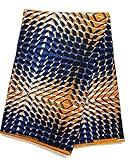 Blue and Orange African Print Fabric (6 yards)