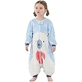 MICHLEY Baby Sleeping Bag Sack Long Sleeve with Feet Winter Swaddle Wearable Blanket for Boys Girls,Bear,1-3Years