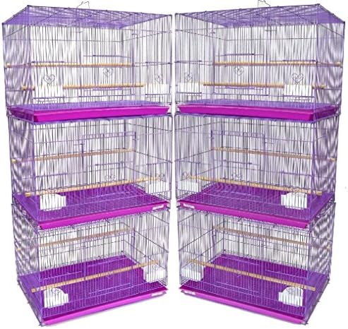 NEW Lot of 6 Aviary Breeding Breeder Bird Cages 24x16x16"H Lavender-257