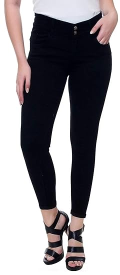ladies black high waisted jeans