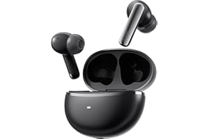 Fones de Ouvido Sem Fio QCY MeloBuds N70, Bluetooth 6.0,Intra Auricular,à Prova D'água IPX5,50 h de Bateria,Com Microfone Embutido,leves e Confortáveis para Corrida/Academia,Preto (Preto)