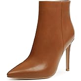 HECATER Ankle Boots for Women Stiletto High Heel Pointed Toe Boots with Zipper