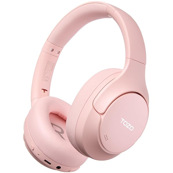 TOZO HT3 HYBRID NOISE CANCELLING HEADPHONES, 90H BATTERY LIFE WIRELESS OVER EAR BLUETOOTH 6.0 FOLDABLE HEADSET, AI VOICE ASSISTANT WITH 5 MICS, CONNECT 2 DEVICES AND HI-RES SOUND, 32 EQ AUDIO PRESETS