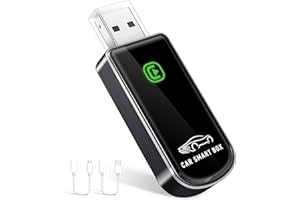 Amzfeel Wireless CarPlay Adapter- Mini Edition, Converts Factory Wired to Wireless CarPlay Dongle Plug & Play CarPlay Wireless Adapter for Apple iPhone iOS 10+ & Cars from 2015+