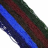 Dark Green Blue Red Mix Transparent Czech 11/0 Glass Seed Beads 5 Full Hanks Preciosa