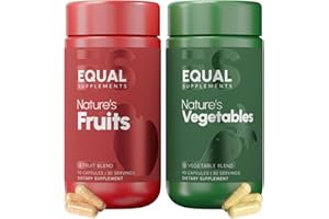 Equal Supplements Fruits and Vegetables Supplements | GMP Certified-Manufactured in US, 1 Month Supply | Balance with Fruit and Veggies Supplement of Nature | Fruit and Vegetable Capsules for Adults