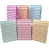 A Little Extra Co 30-Pack Colorful Treat Bags – Party Favor Bags in 6 Assorted Colors - For Candy, Birthday gifts, Holidays, Baby Showers, Special Occassions – Size 4.75" x 3" x 7.5"