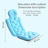 Qianderer Blue Long Full Body Bath Pillow for Tub Neck Back Support 93cm view 4