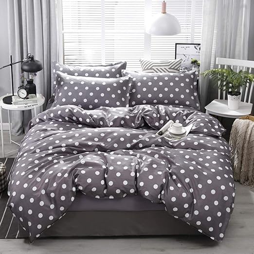 Amazon Com Nokolulu Reversible White Polka Dot Print On Grey