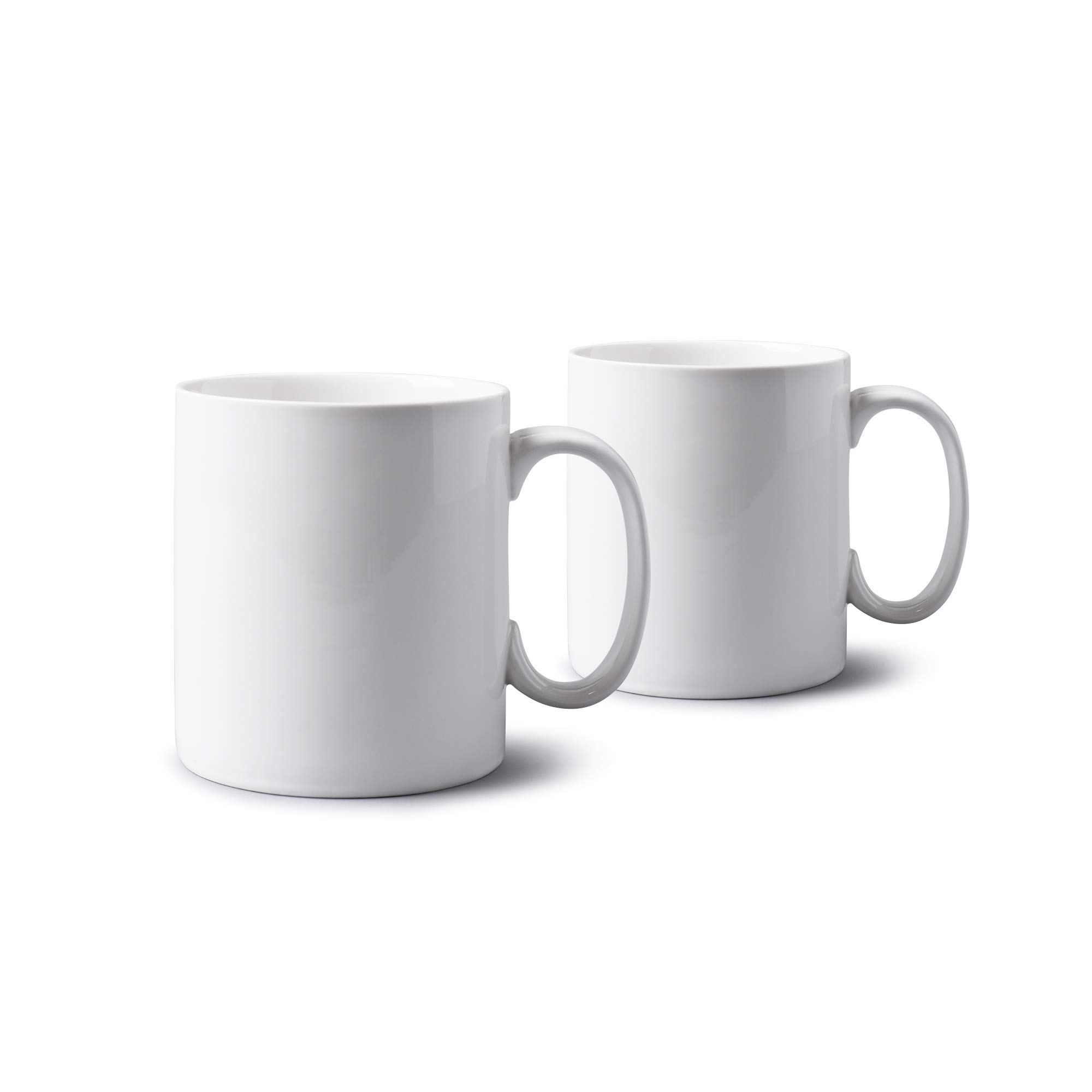 WM Bartleet & Sons 1750 TSET78 Traditional Set of 2 Extra Large Porcelain Soup, Coffee, Tea Mug/Cup (1.3pt/740ml) – White