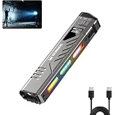 Wurkkos TD11 Tactical Flashlight, 3000 Lumen Slim Flat EDC Flashlight | USB-C Rechargeable, OLED Display, Dual Tactical Buttons, Spotlight/Floodlight/RGB, IPX6 for Camping &amp; Emergencies