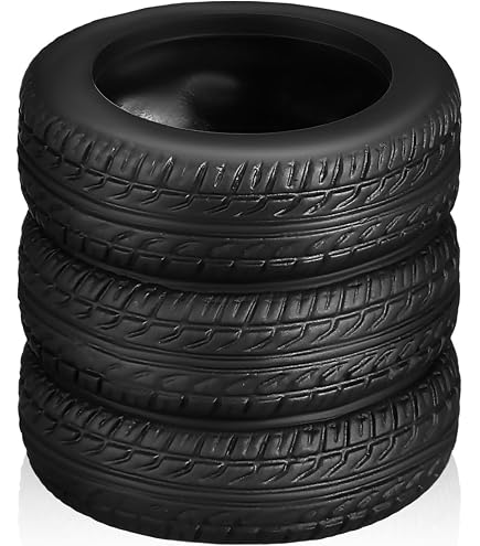 Tire Shaped Pen Holder & Sticky Notes Organizer - Funny Desk Decor For Mechanics & Car Lovers