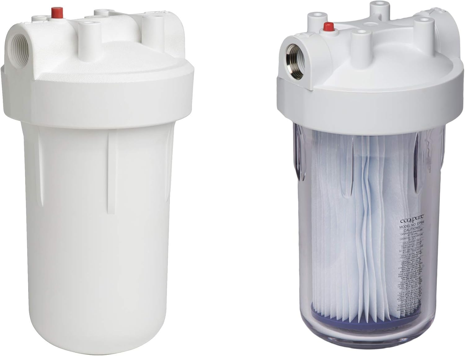 EcoPure EPW4F Premium FACT Universal Innovative Product-Better Filtration and Longer Life Versus Most Whole Home Water Filters, Black/White: Home Improvement
