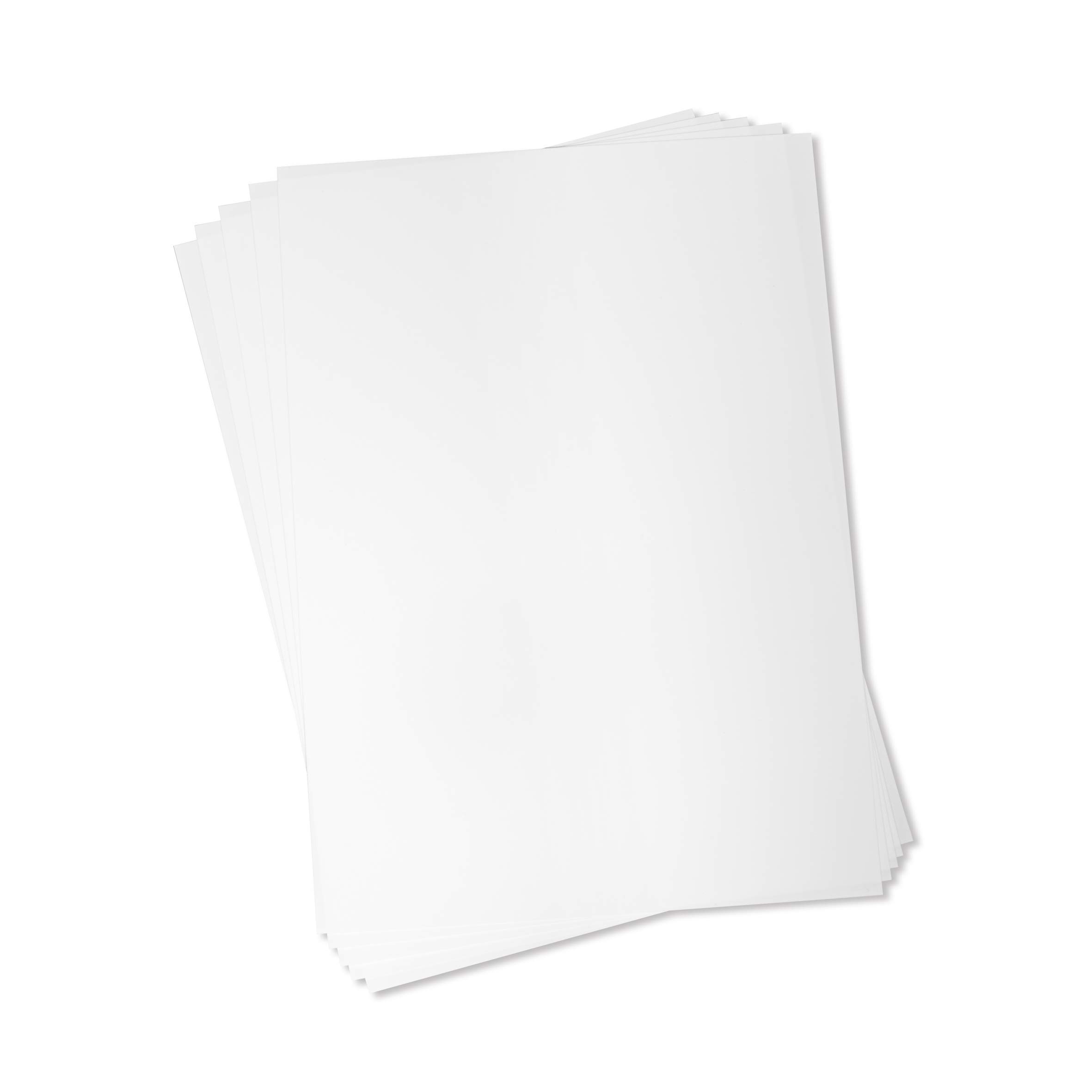 Rayher Printable Shrink Plastic Sheets for Crafts and Jewellery Making, A4 Shrink Paper, 5 Sheets, white, 69234102