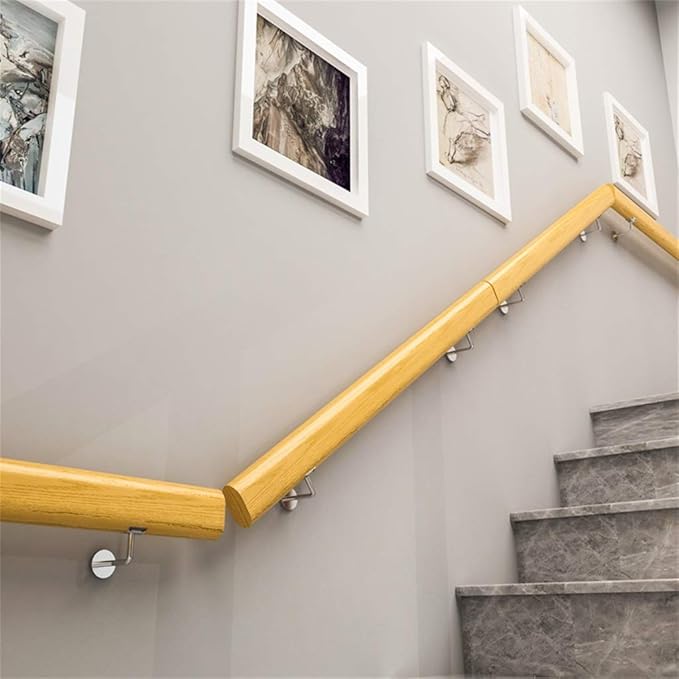 Stair Parts 1ft10ft. Handrail with Stainless Steel Brackets Complete