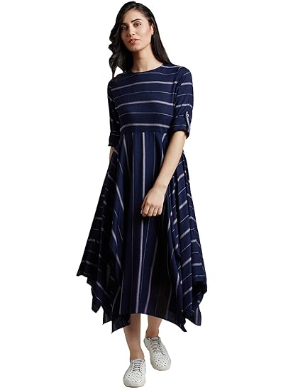 Women's Cotton Striped Dress