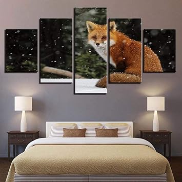 Home Decor Red Fox Poster Print Decorative Picture Canvas Art