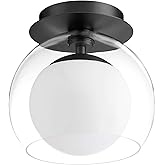 Quorum Lighting 1 Light Flush Mount in Mid Century Modern Style-8.5 Inches Tall and 8.63 Inches Wide-Matte Black Finish