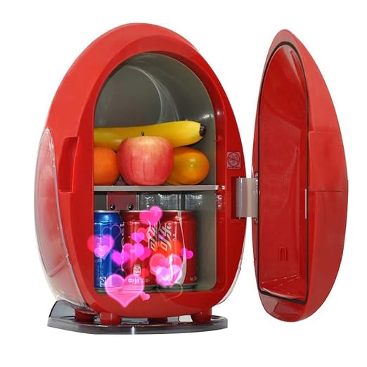 GWX Mini Nevera,12V/220V 10L Luz led roja portátil Refrigerador ...