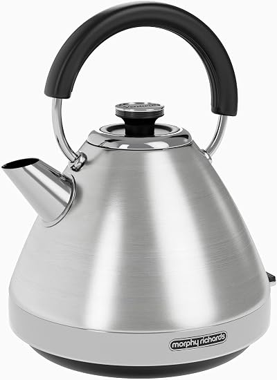 Morphy Richards Venture Pyramid Kettle 1.5L Brushed Stainless Steel 3kW