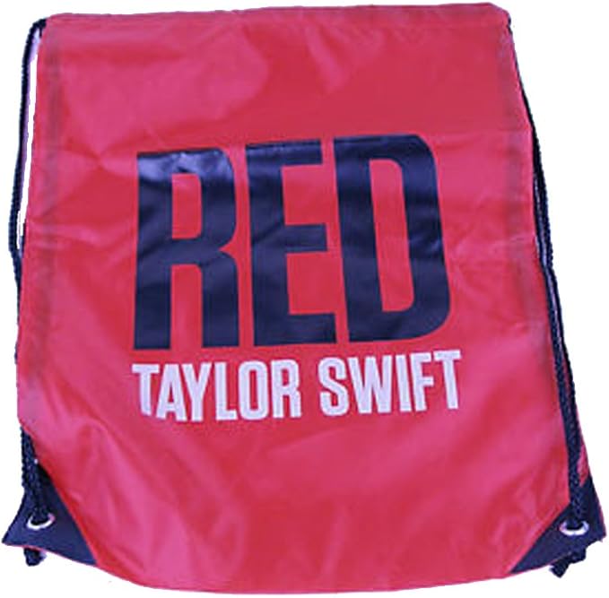 Taylor Swift RED Drawstring Backpack Bag Purse 1989 Tour