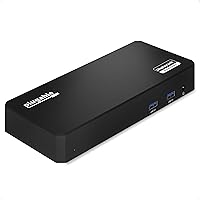 Plugable USB C Triple Display Docking Station with Laptop Charging, Thunderbolt 3 or USB C Dock Compatible with Specific Wind