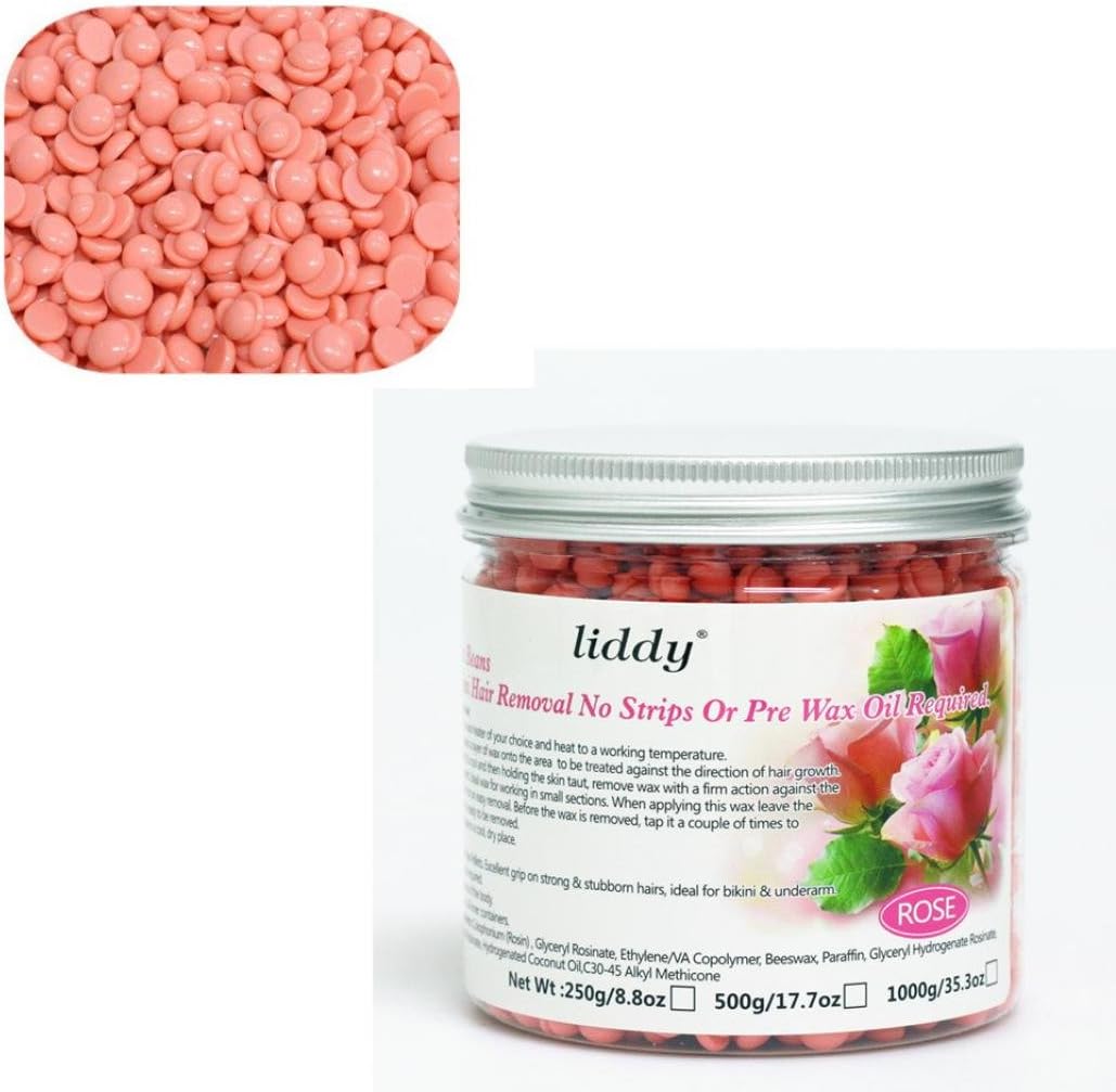 Amiley hair removal wax , Hair Removal Hard Wax Beans, Stripless Full-Body Depilatory Wax Beads Hair Removal Bean (E)
