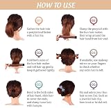 TRIXES Hair Bun Snap Band Styling Tool Pack of 3 Easy Updo Beauty Aid view 3