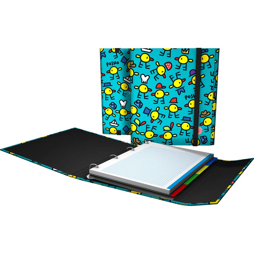 Grafoplás 88211980 Katuki Saguyaki Collection 4-Ring Binder and Refill Poshos, A4