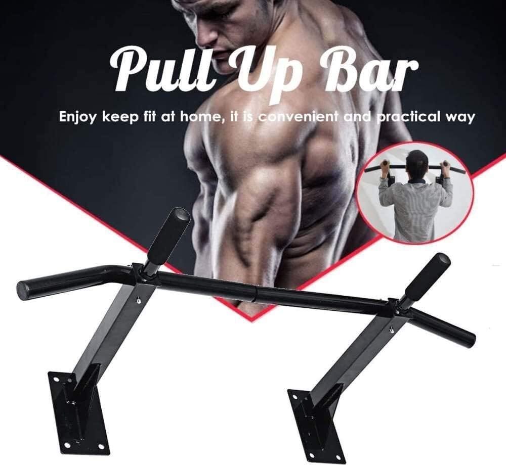 Lxhff HeavyDuty Pullup Barbell WallMounted Chin Barbell