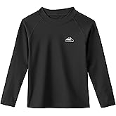 Toddler Boys Swim Shirt Long Sleeve Rash Guard UPF 50+ Sun Protection Shirts for Baby Kids Quick Dry