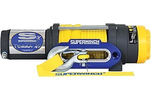 Superwinch 1145230 Terra 45 4500-Pound/2046 kg Single line Pull with Hawse, Handlebar MNT Toggle, Handheld Remote, and Synthe