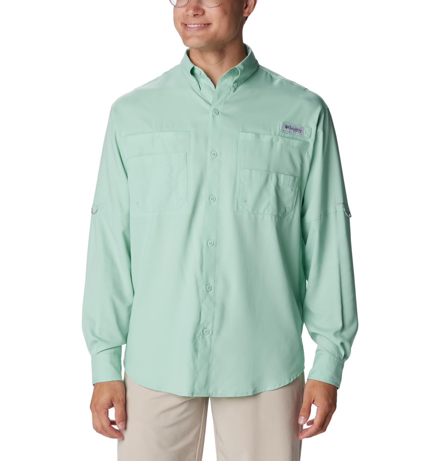 Columbia Men's Tamiami II Long Sleeve Shirt, New Mint, 3X Image